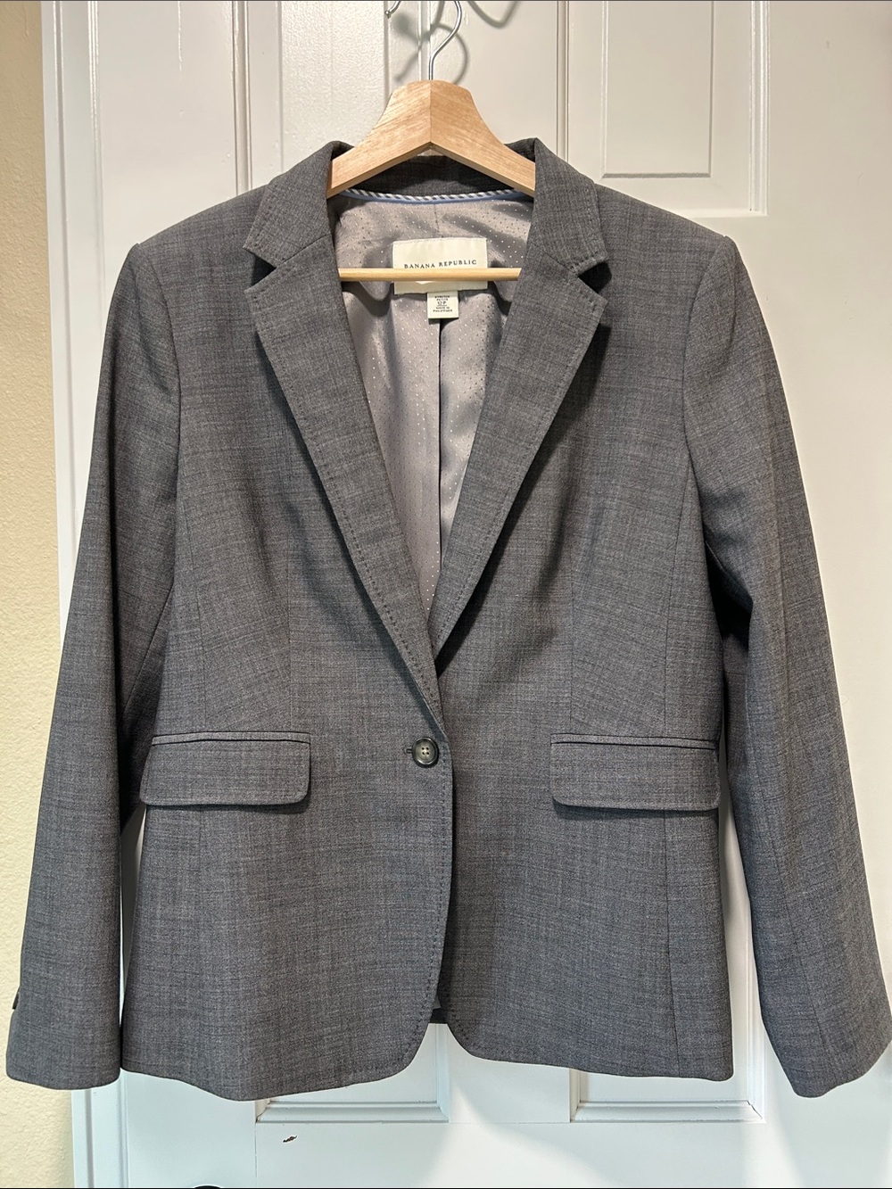 Banana Republic Sz 12P Women's Gray Blazer